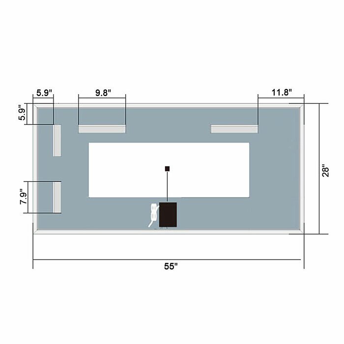 Ivy Bronx Aislin Rectangle Led Wall Mirror And Reviews Wayfair